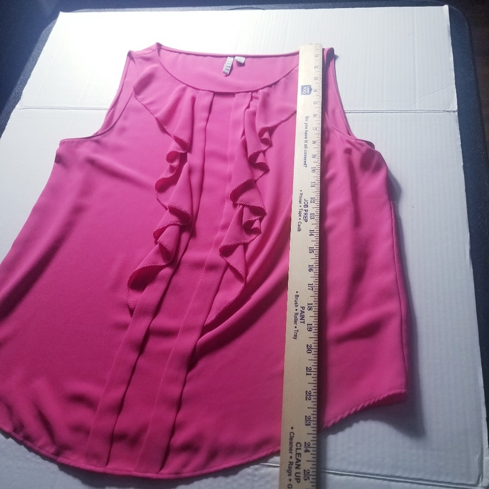 ELLE WOMEN'S PINK SLEEVELESS DRESSY TANK SIZE LARGE - Picture 5 of 9